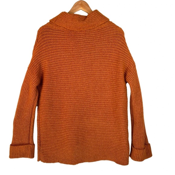 Pilcro Anthropologie Sweater Women's
XS Orange Cowl Neck Knit Oversized
Pullover - Picture 6 of 12